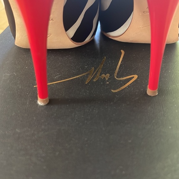 GIUSEPPE ZANOTTI ZEBRA PRINT PEEP TOE PUMPS 37 - Picture 5 of 16